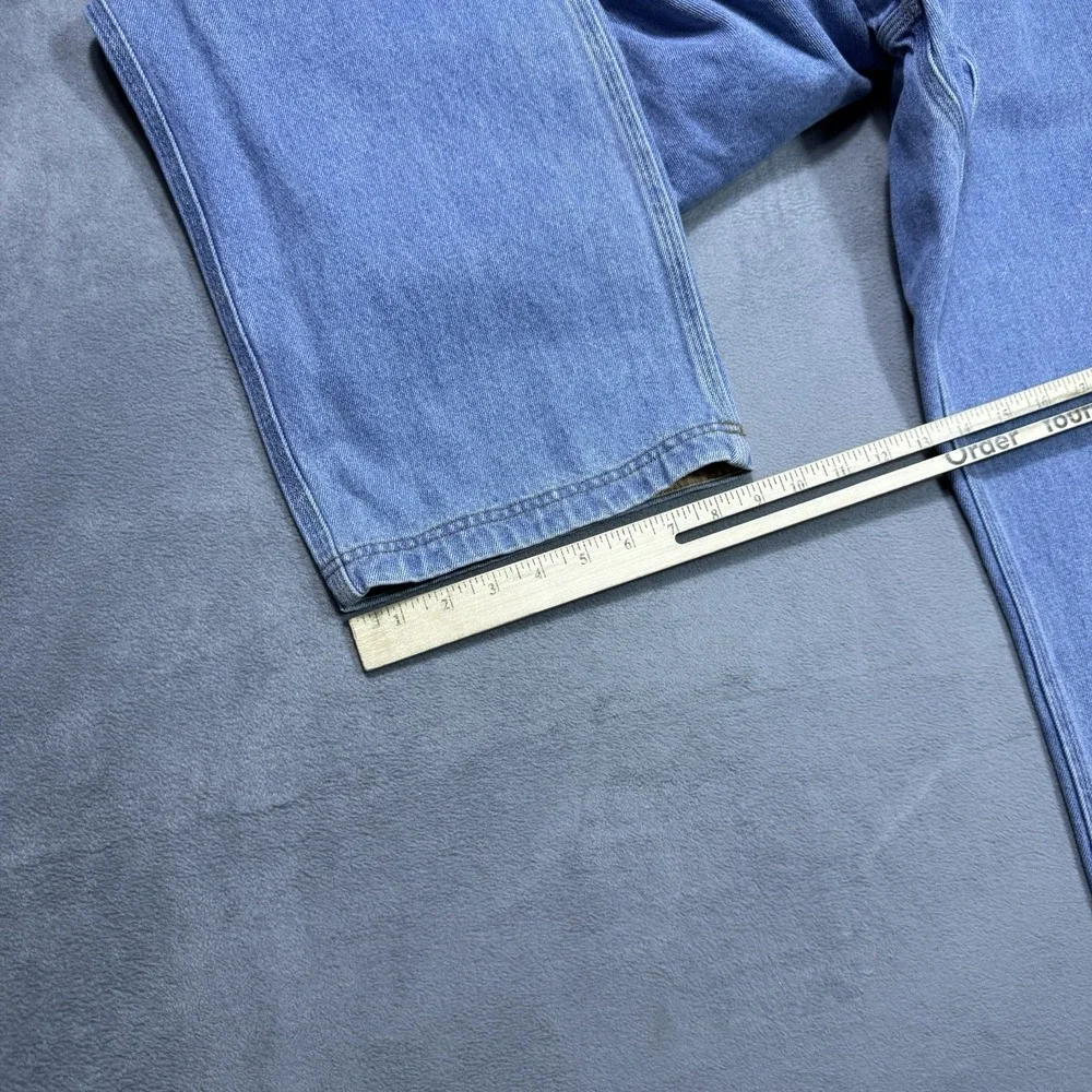 Duluth Trading Jeans Mens 42x32 Regular Fit Straight Leg Light Wash Garage Work
